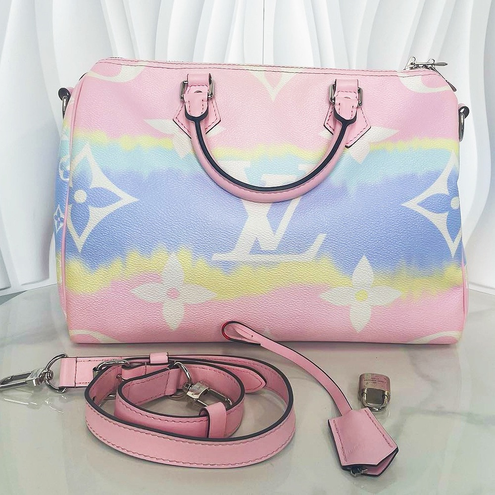 Louis Vuitton Pastel Tie - Dye Monogram Canvas Speedy Bandoulière 30 Bag